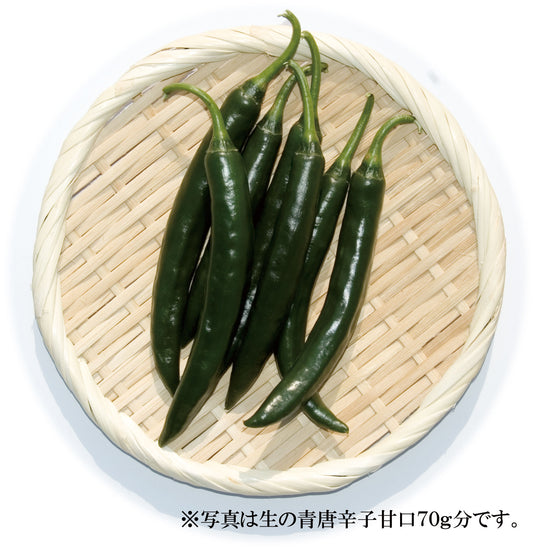 【生鮮品】国産 生 青唐辛子 甘口-中辛 70g