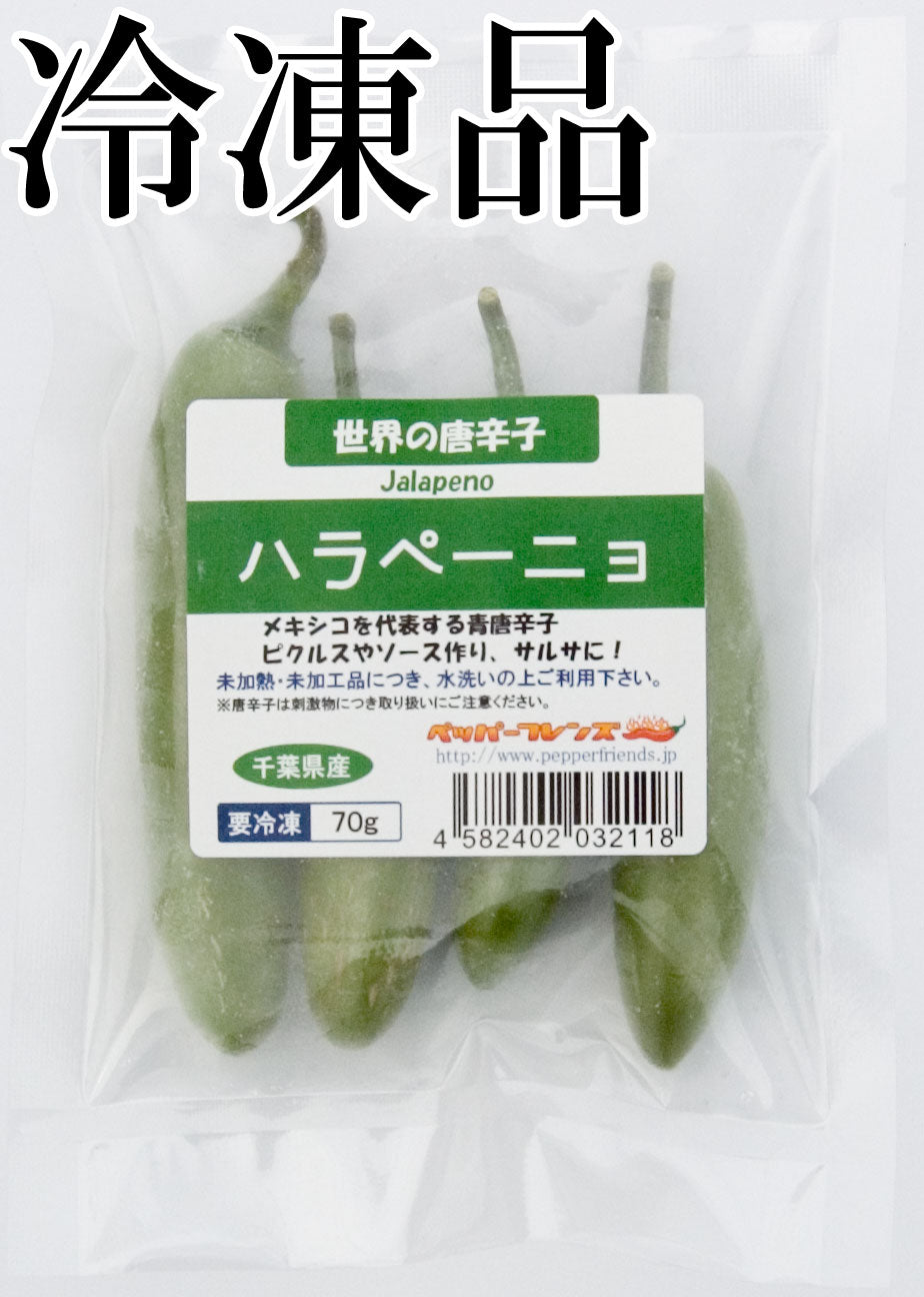 【冷凍品】国産 生 ハラペーニョ(グリーン) 70g
