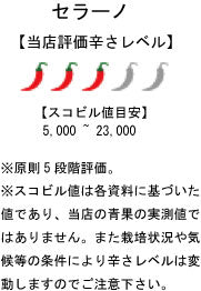 【冷凍品】国産 生 セラーノ(グリーン) 500g