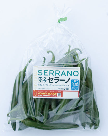 【生鮮品】国産  生 セラーノ(グリーン) ロングタイプ 500g