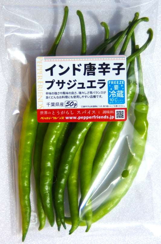 【生鮮品】国産 生 インド唐辛子（プサジュエラ）グリーン 50g