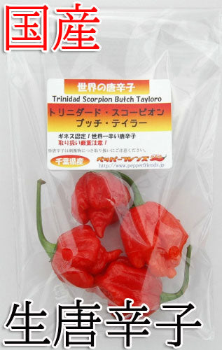 【生鮮品】国産 生 トリニダード・スコーピオン・ブッチ・テイラー(赤)20g